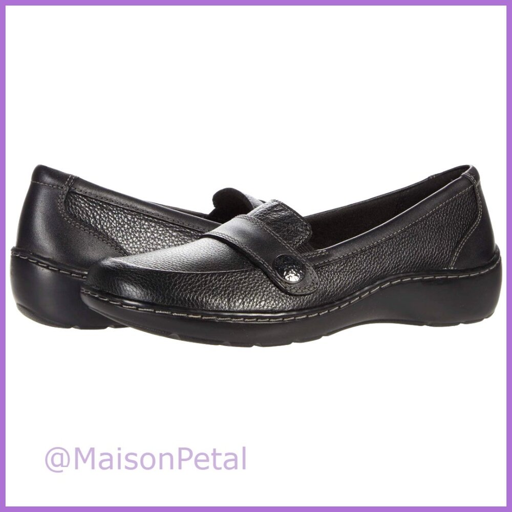 Leather Loafers with Ortholite Footbed Slip-On Casual Shoes